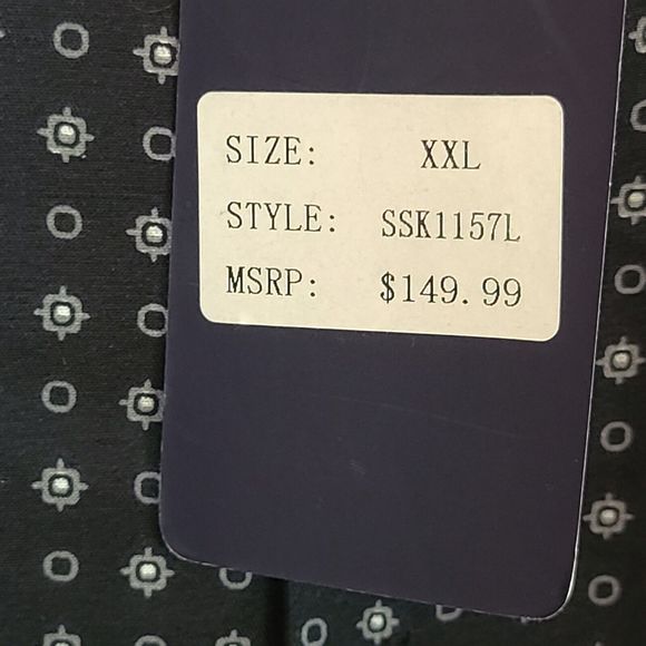 New Silver Stone Men's (XXL) Black Modern Fit Button Up Long Sleeve Shirt - Picture 12 of 12